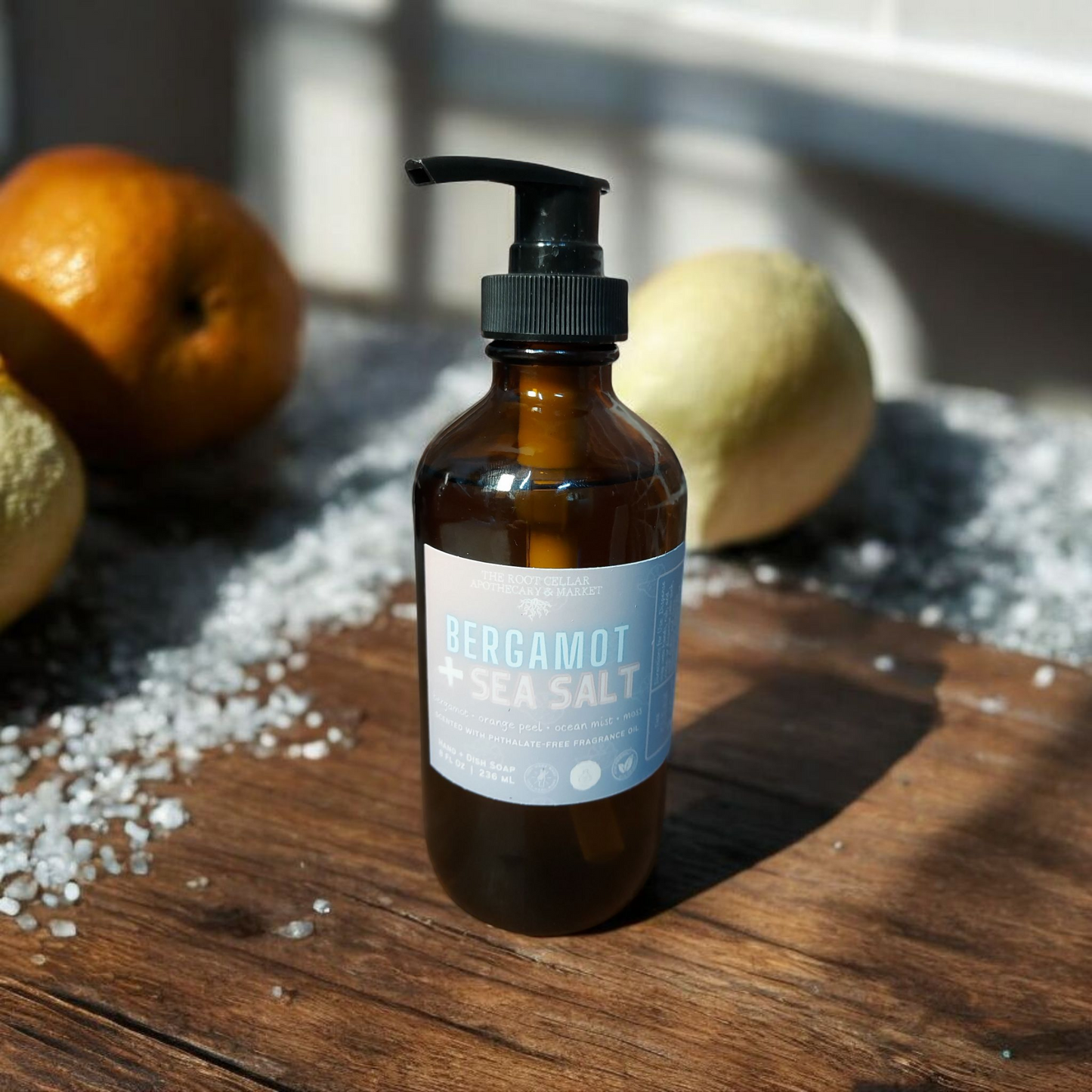 Hand and Dish Soap | 8 oz Amber Glass Jar