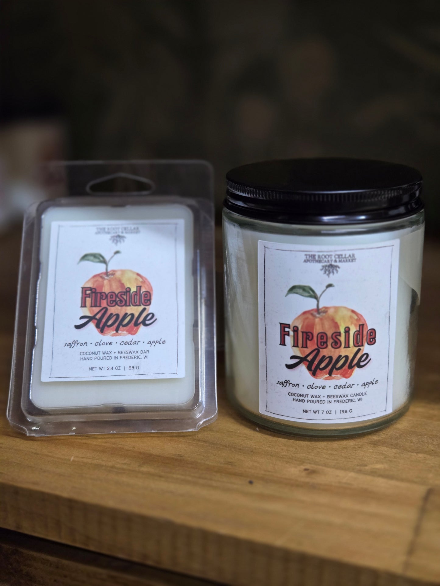 Fireside Apple 2.4 oz Wax Bar