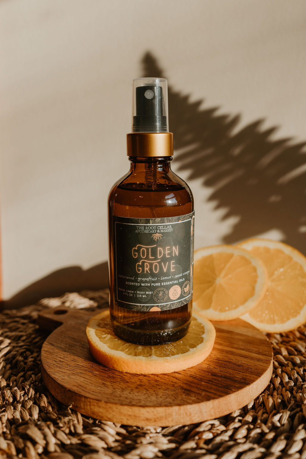 Golden Grove (essential oil scented) | Room, Linen + Body Mist