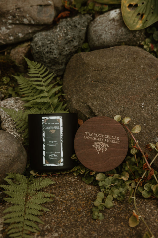 Original Scent Double Wick Coconut Wax + Beeswax Candle | The Root Cellar Reserve Collection