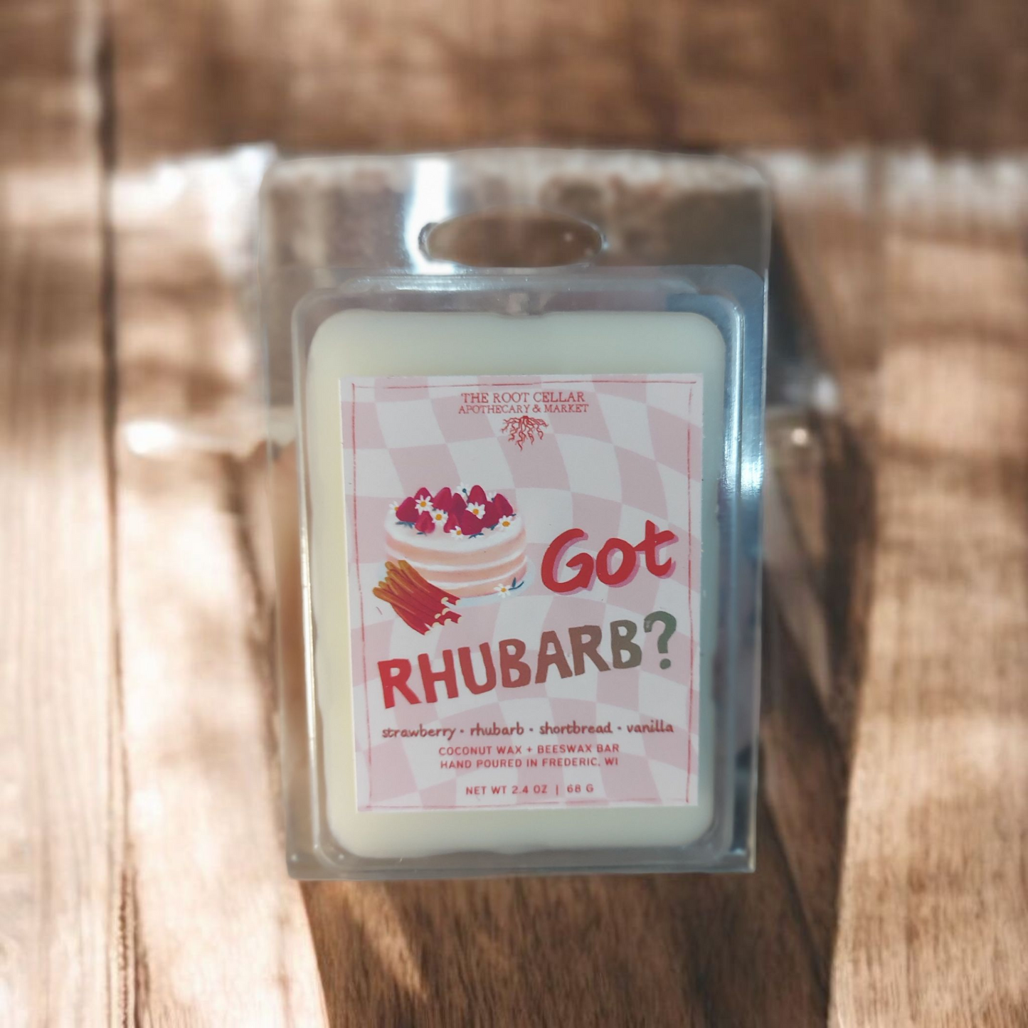 Got Rhubarb | Coconut Wax + Beeswax Bar