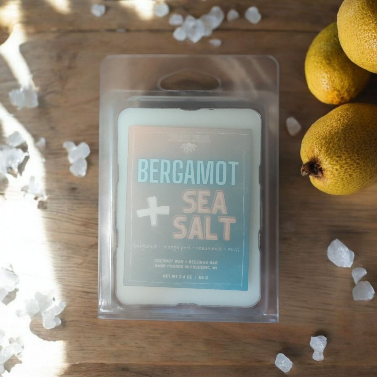 Bergamot and Sea Salt 2.4 oz Wax Bar
