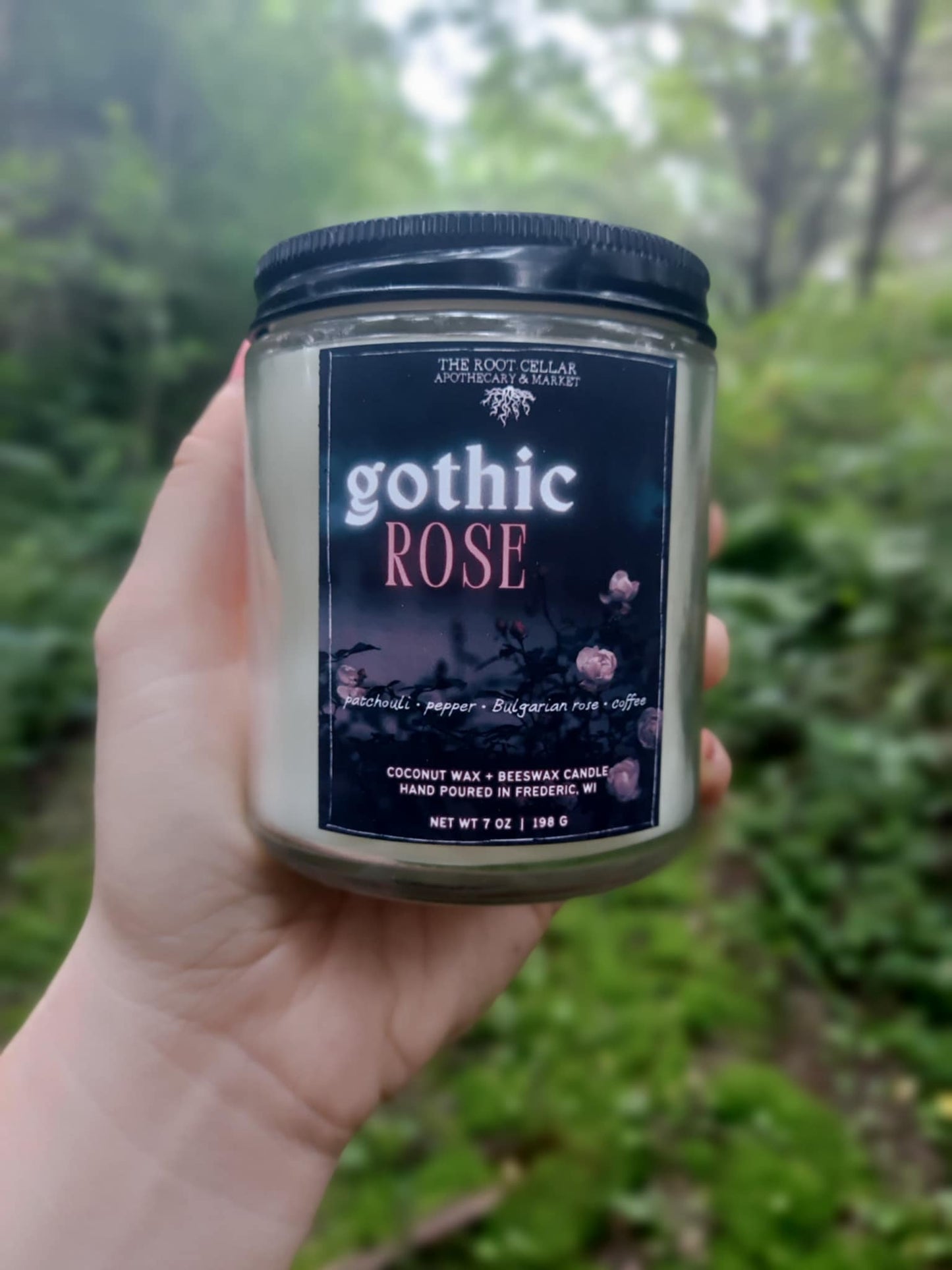 Gothic Rose Candle | 7 oz Coconut Wax + Beeswax Candle
