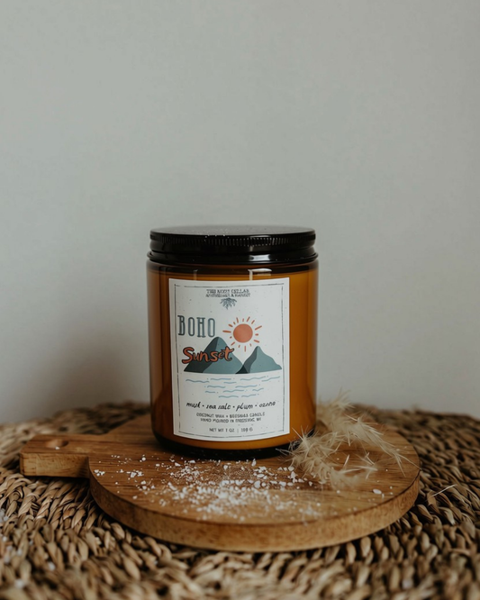 Boho Sunset | Coconut + Beeswax Candle