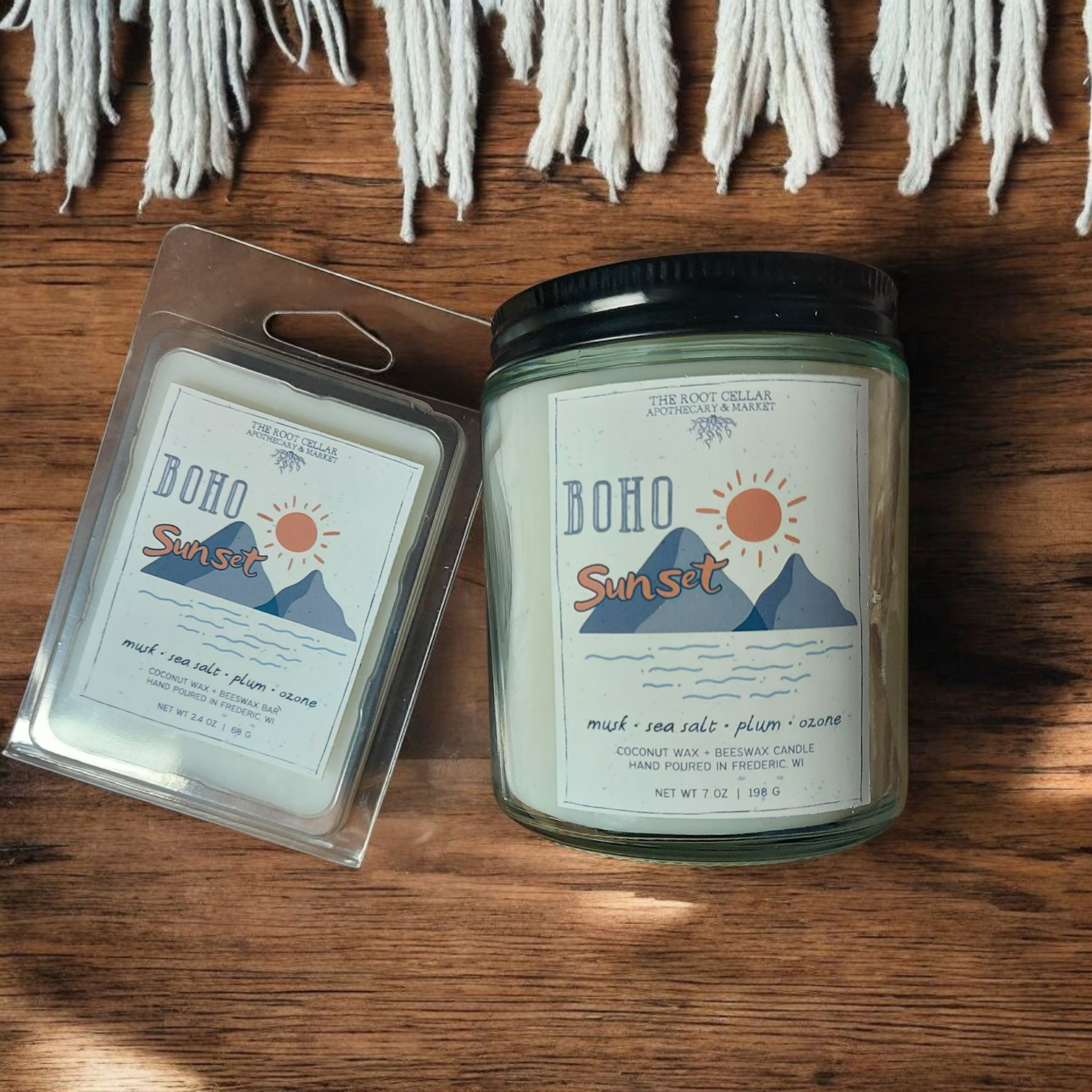 Boho Sunset Coconut + Beeswax Candle - Thumbnail 2