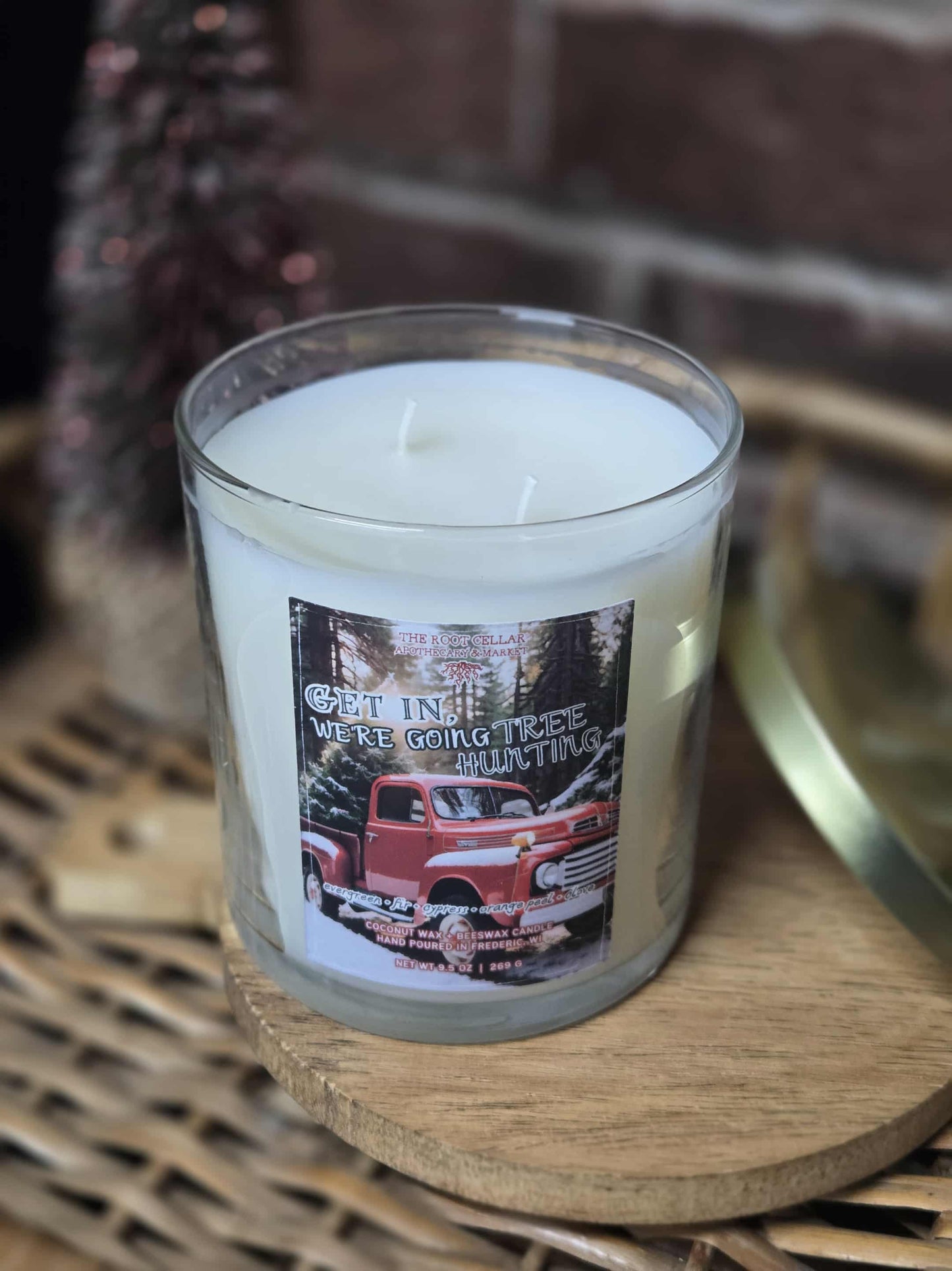 Get In, We're Going Tree Hunting | Coconut + Beeswax Candle
