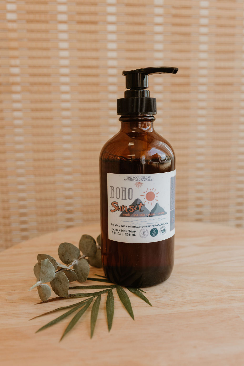 Hand and Dish Soap | 8 oz Amber Glass Jar