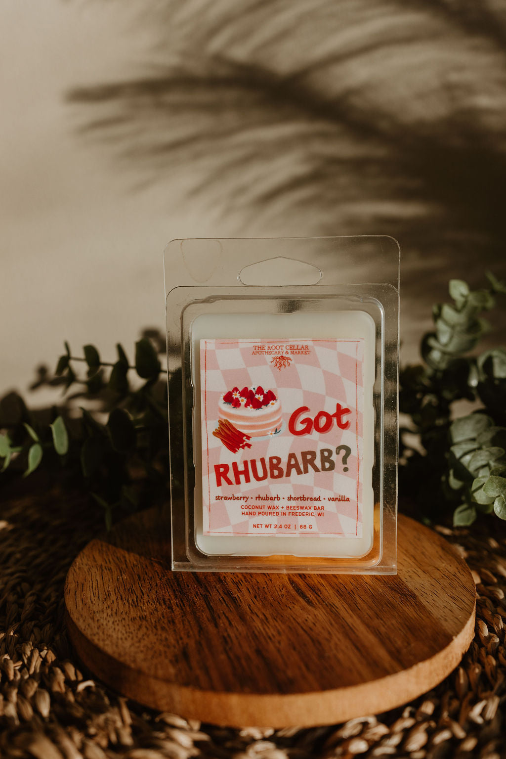 Got Rhubarb | Coconut Wax + Beeswax Bar