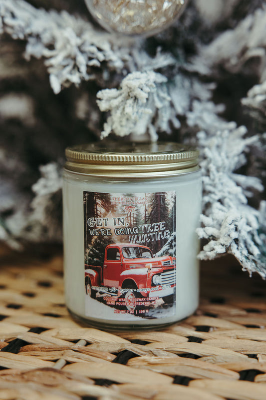 Get In, We're Going Tree Hunting | Coconut + Beeswax Candle