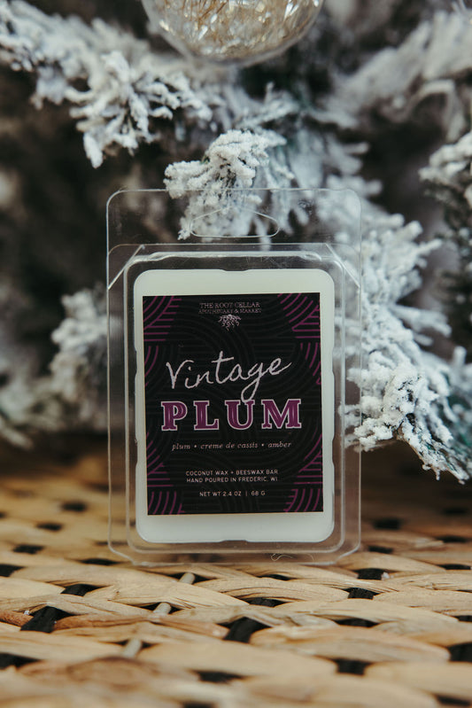 Vintage Plum Wax Bar | 2.4 oz Coconut + Beeswax Bar