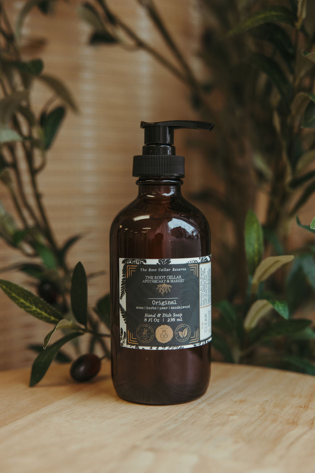 Hand and Dish Soap | 8 oz Amber Glass Jar