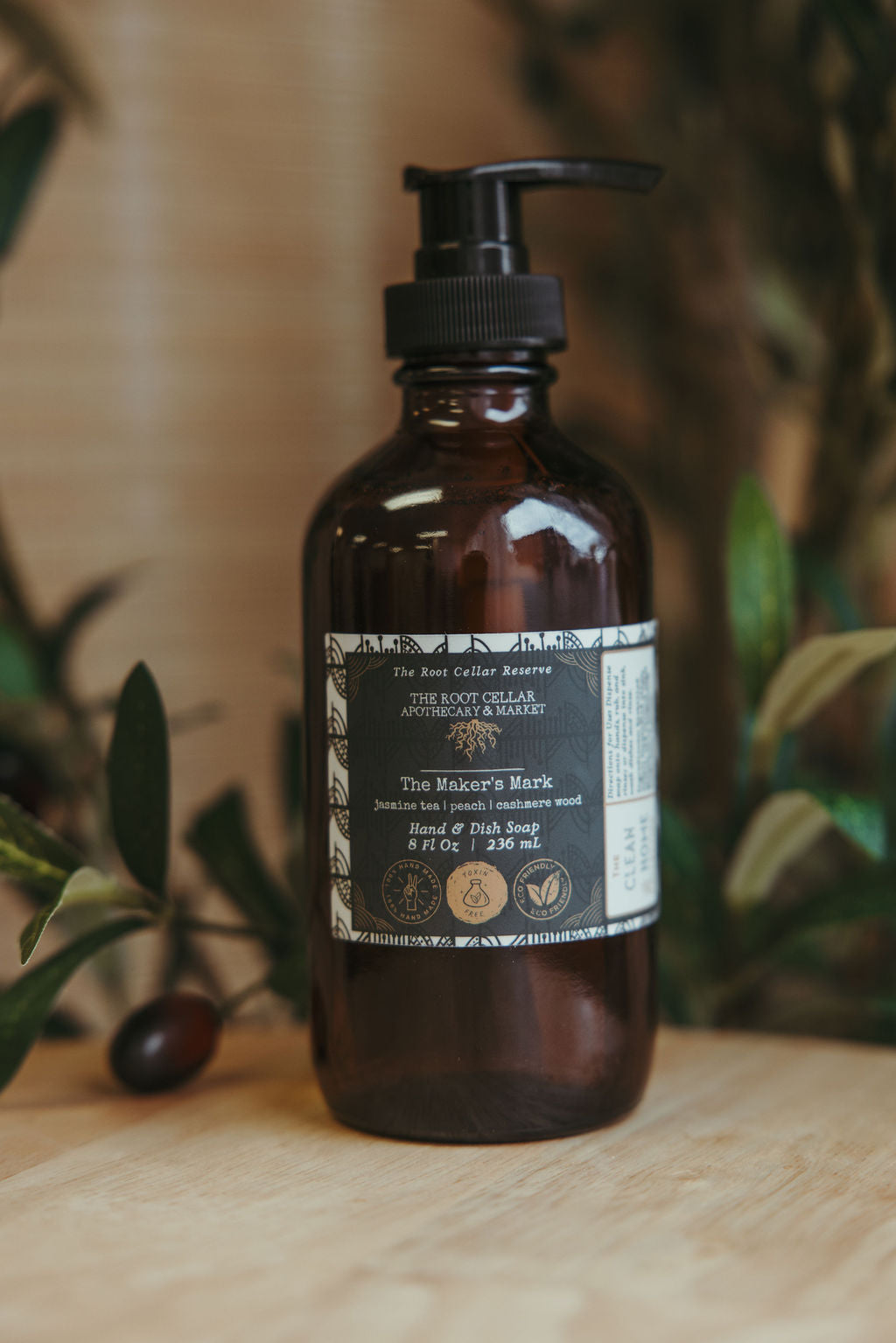 Hand and Dish Soap | 8 oz Amber Glass Jar