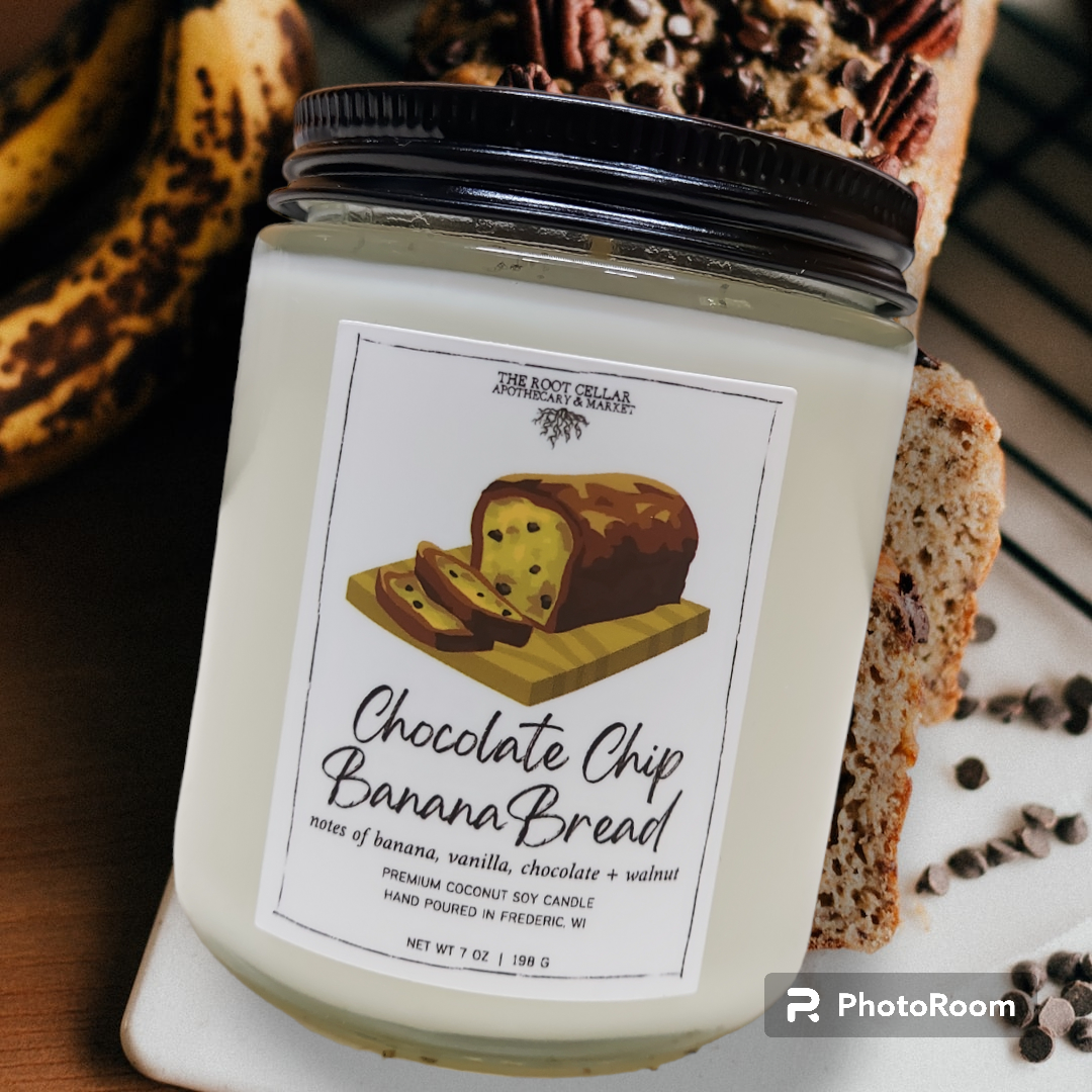 Chocolate Chip Banana Bread | Coconut Wax + Beeswax Candle