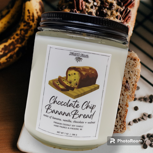 Chocolate Chip Banana Bread | Coconut Wax + Beeswax Candle