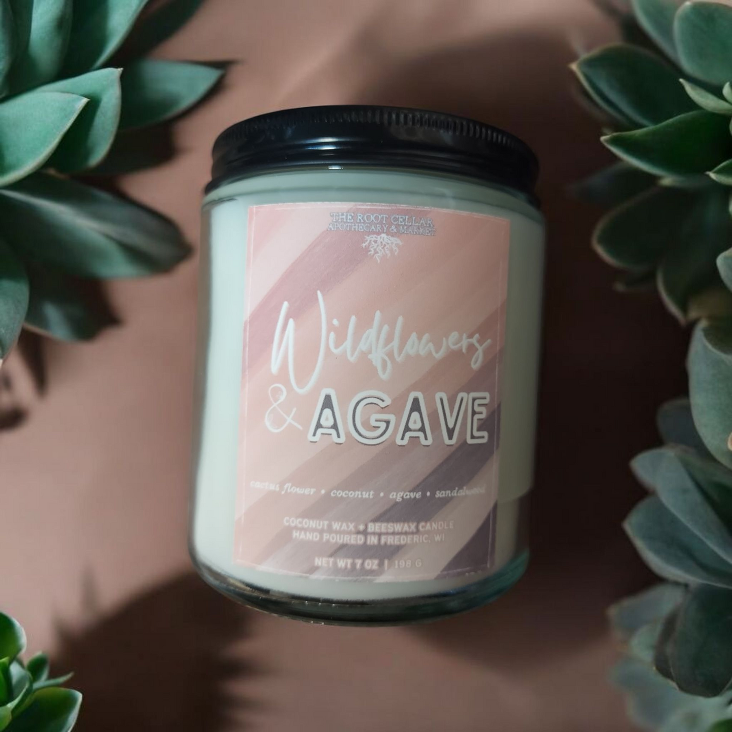 Wildflowers and Agave Candle