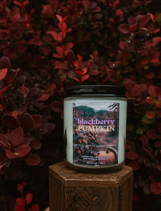 Blackberry Pumpkin Candle | 7 oz Coconut Wax + Beeswax Candle