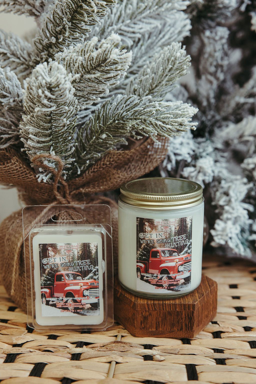 Get In, We're Going Tree Hunting | Coconut + Beeswax Candle