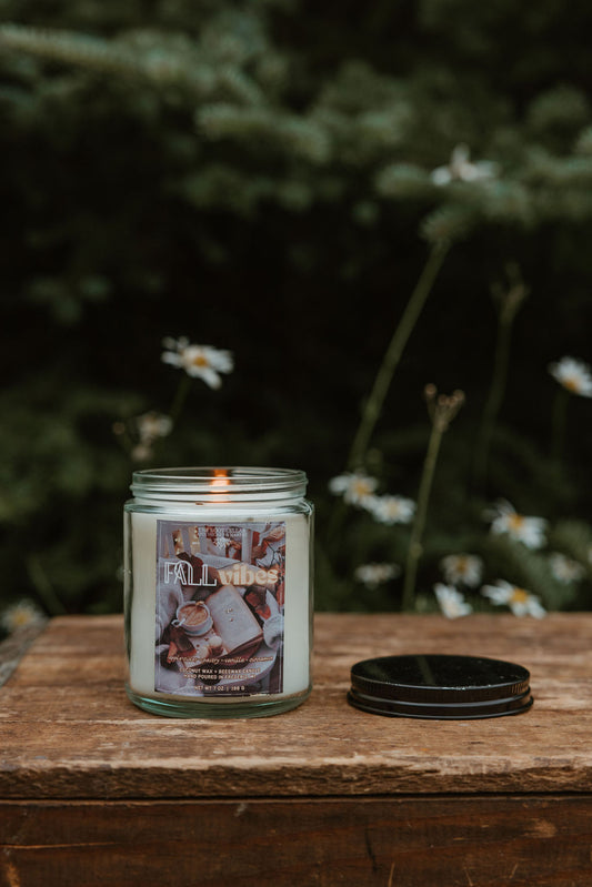 Fall Vibes Candle | 7 oz Coconut Wax + Beeswax Candle