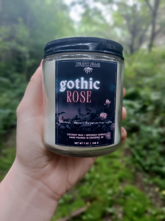 Gothic Rose Candle | 7 oz Coconut Wax + Beeswax Candle